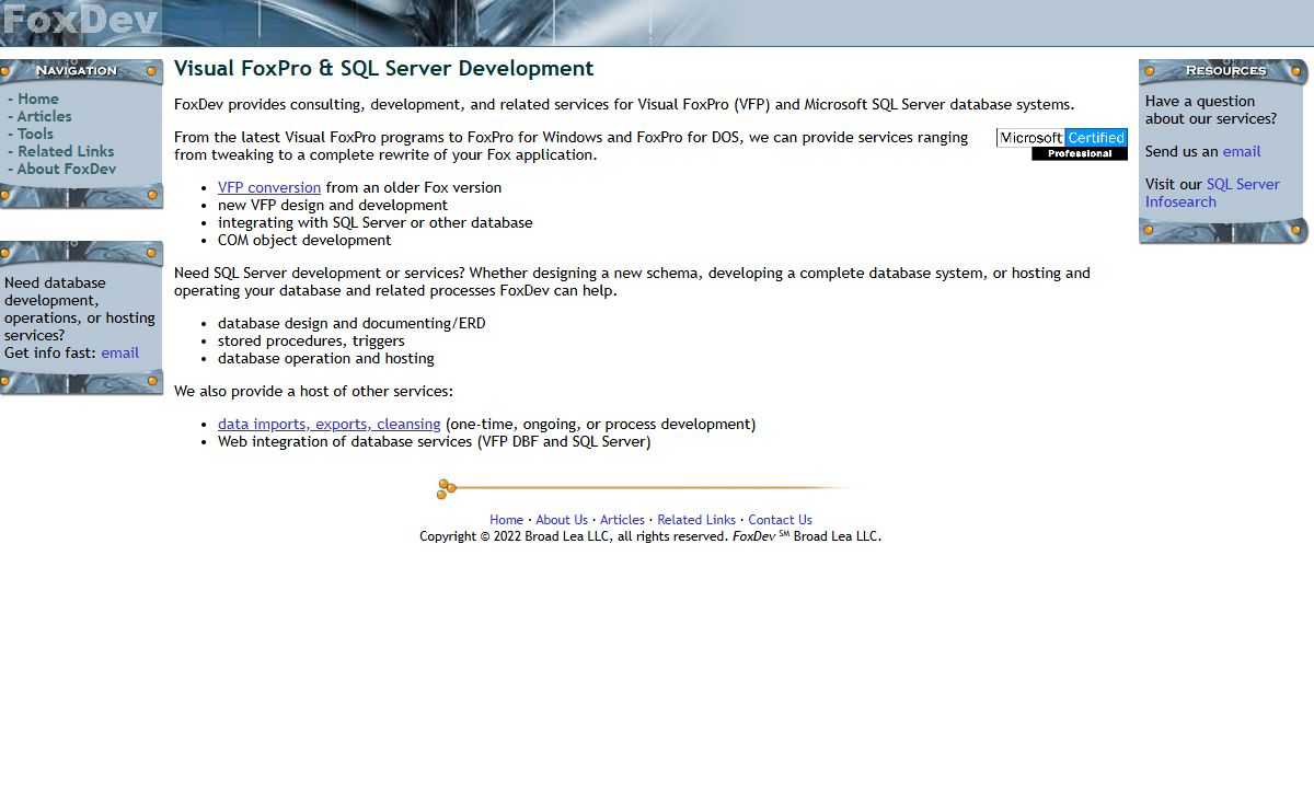 Visual FoxPro, SQL Development, Programming