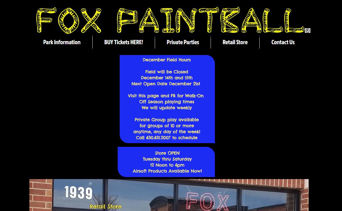 Fox Paintball Chicago Area Outdoor Paintball Field Store Yorkville and Newark