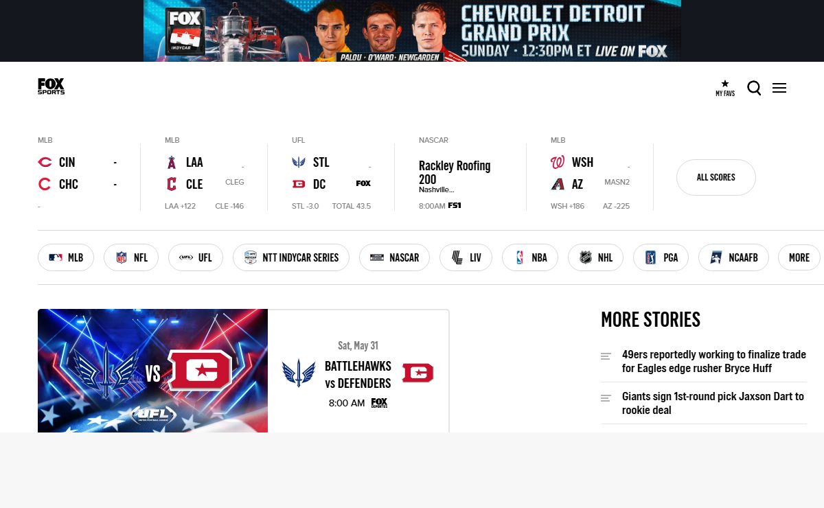 FOX Sports News, Scores, Schedules, Odds, Shows, Streams & Videos | FOX Sports