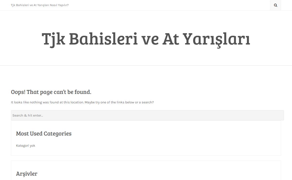 Sayfa bulunamadı – Tjk Bahisleri ve At Yarışları