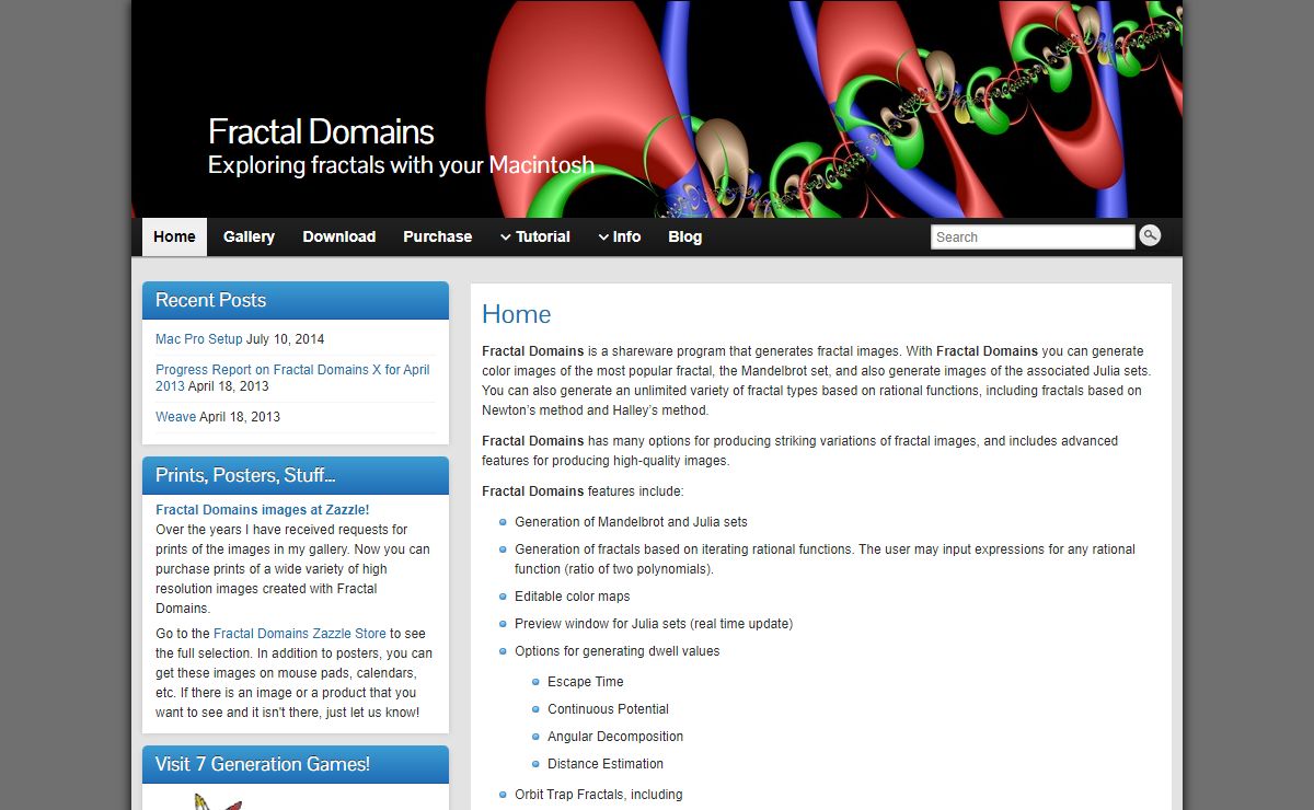 Fractals for Mac OS X