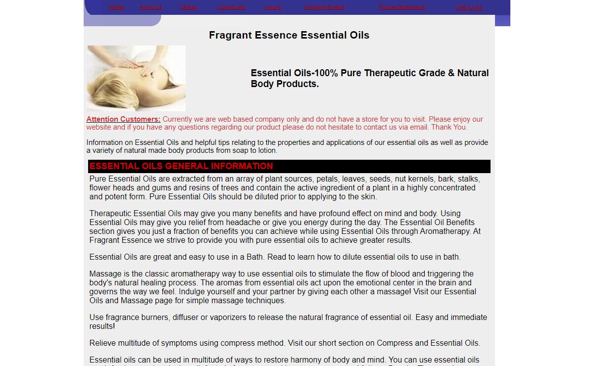 Fragrant Essence Essential Oils