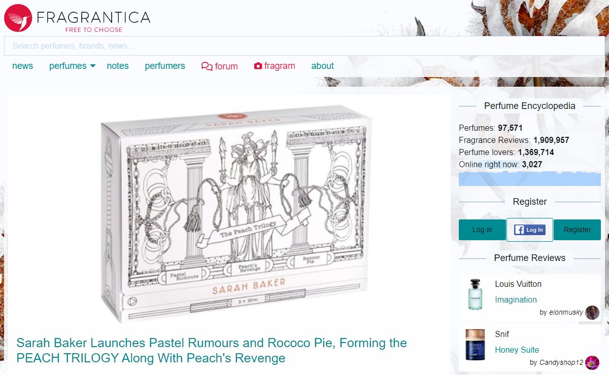 Perfumes and Colognes Magazine, Perfume Reviews and Online Community—Fragrantica.com