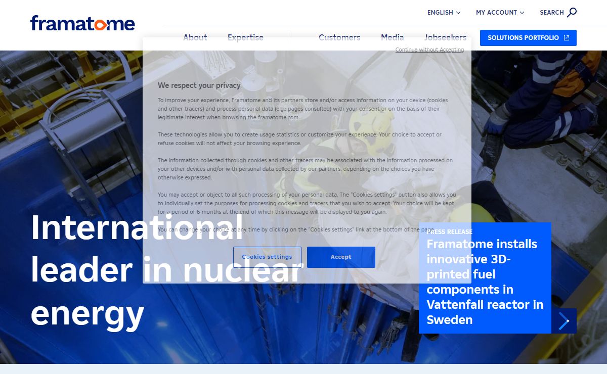 International leader in nuclear energy - Framatome