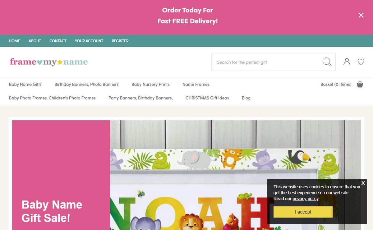 Name Frames, Name Prints, Birthday Banners, Door Signs