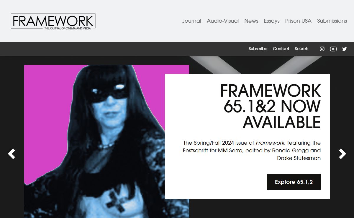 FRAMEWORK | The Journal of Cinema and Media