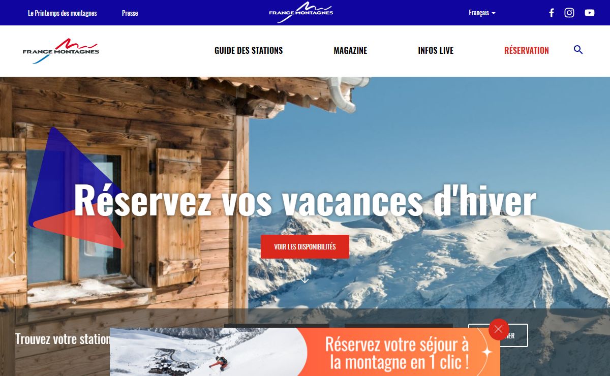 Site Officiel des Stations de Ski en France : France Montagnes