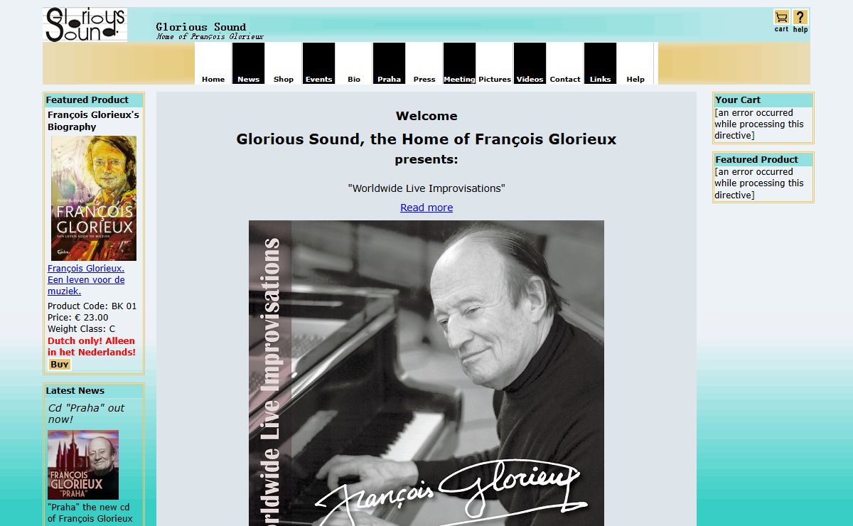 Glorious Sound - Home of Francois Glorieux, the famous Belgian, composer, pianist, conductor and all-round entertainer