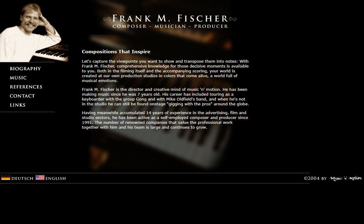 Frank M. Fischer | Composer, Musician and Producer | Film Scores and compositions that inspire and make emotions audible.