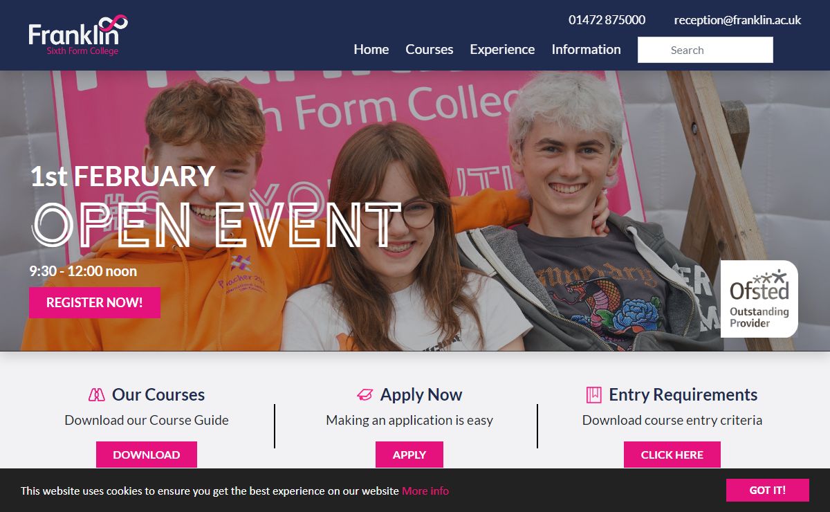 Welcome to Franklin | North East Lincolnshire's Top Performing College