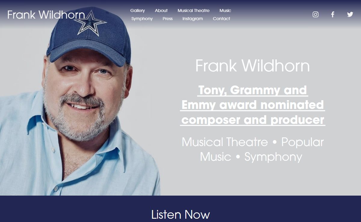 Frank Wildhorn - Composer and Producer of Musical Theatre, Pop Music and Symphony