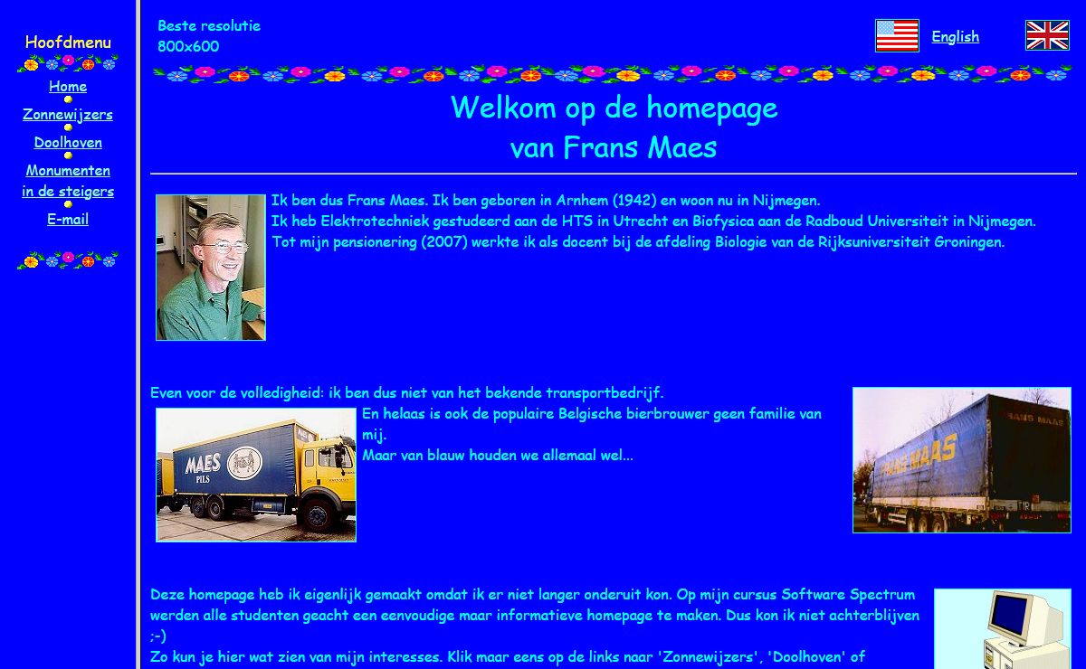 Frans Maes' Homepage (Nederlands)