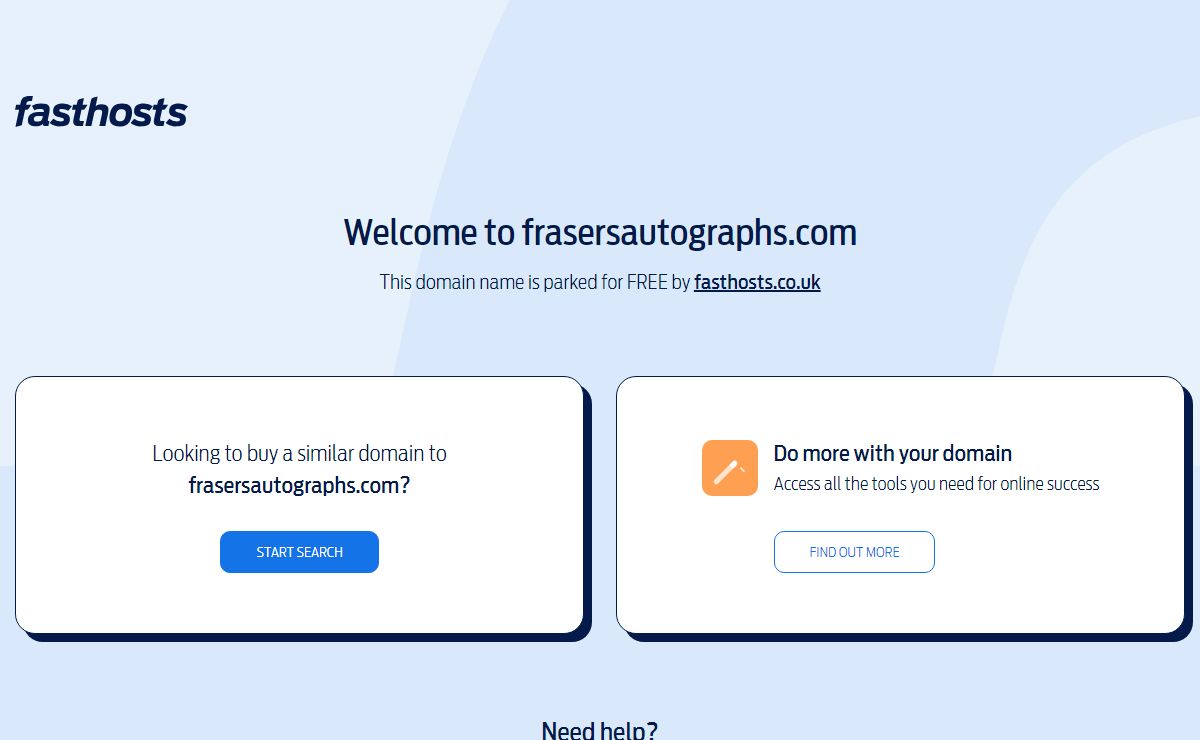 Domain parking page