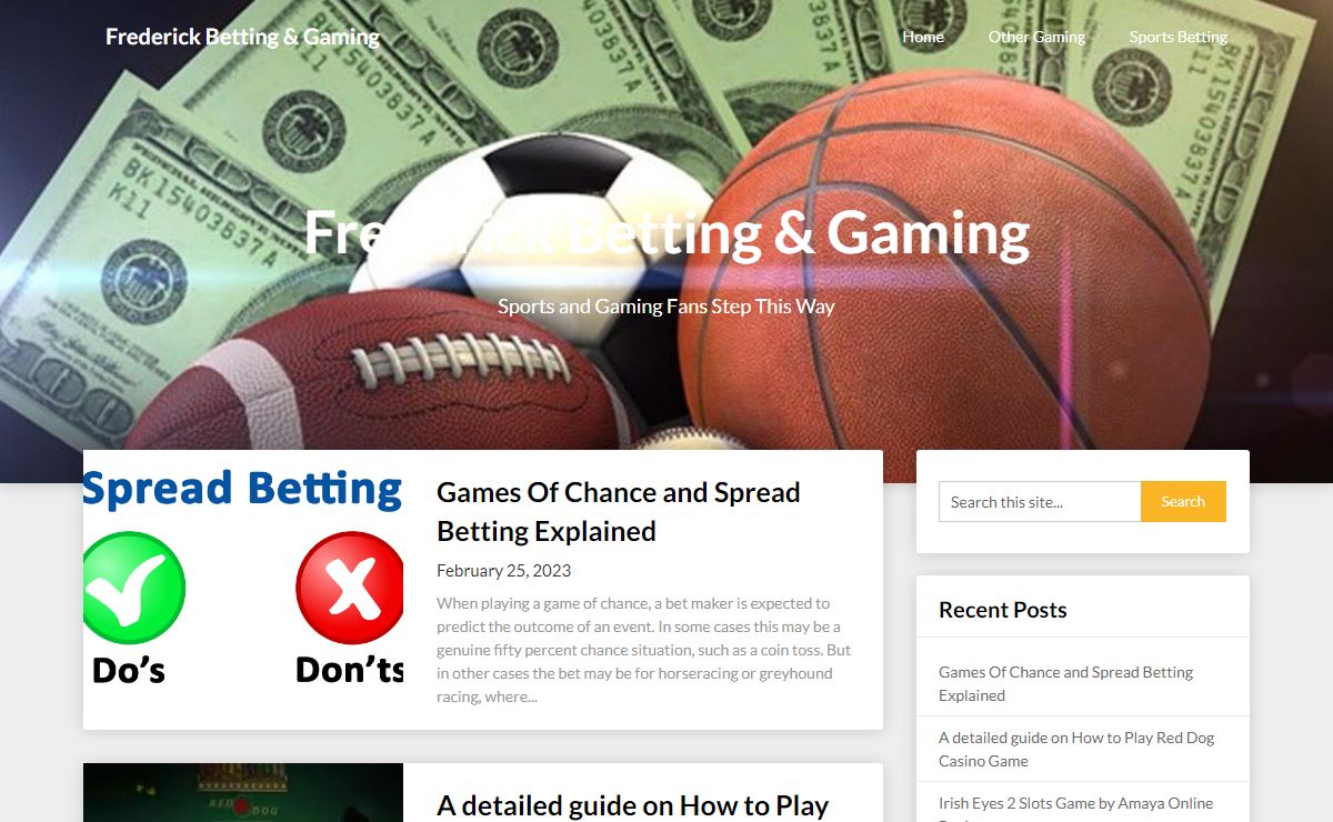 Frederick Betting & Gaming - Sports and Gaming Fans Step This Way