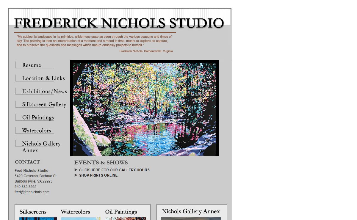 Fred Nichols Studio - Barboursville, VA