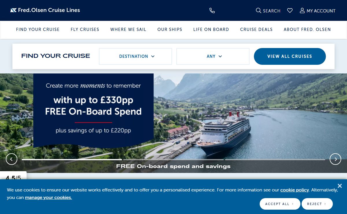 Fred. Olsen Cruise Holidays | Fred. Olsen Official Site