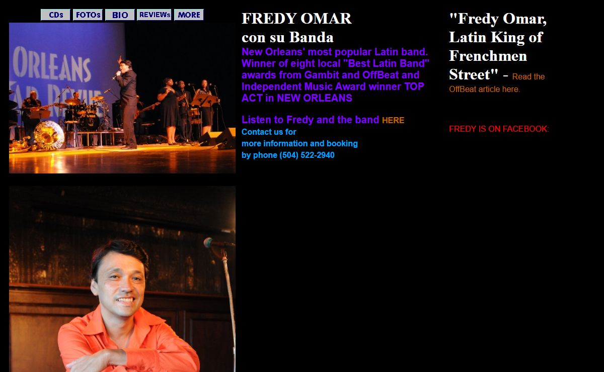 FREDY OMAR con su banda Latin Dance Band