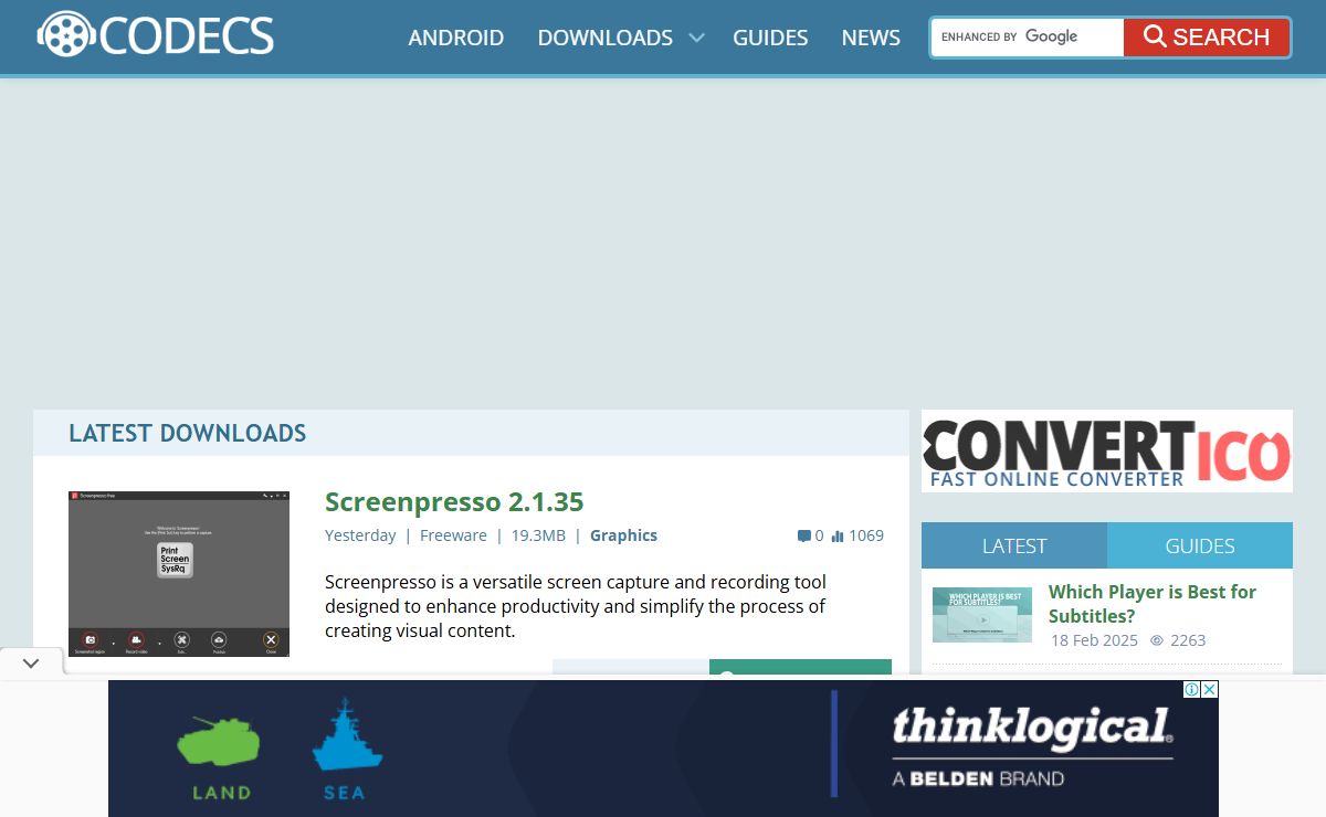 CODECS.COM: Latest & Fastest Free Downloads!