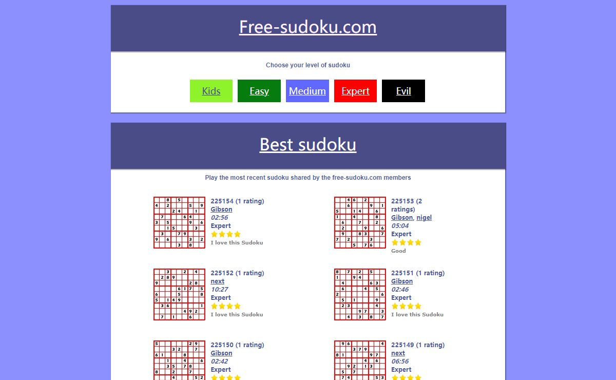 Free sudoku | free-sudoku.com