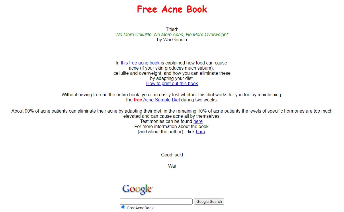 Free Acne Book