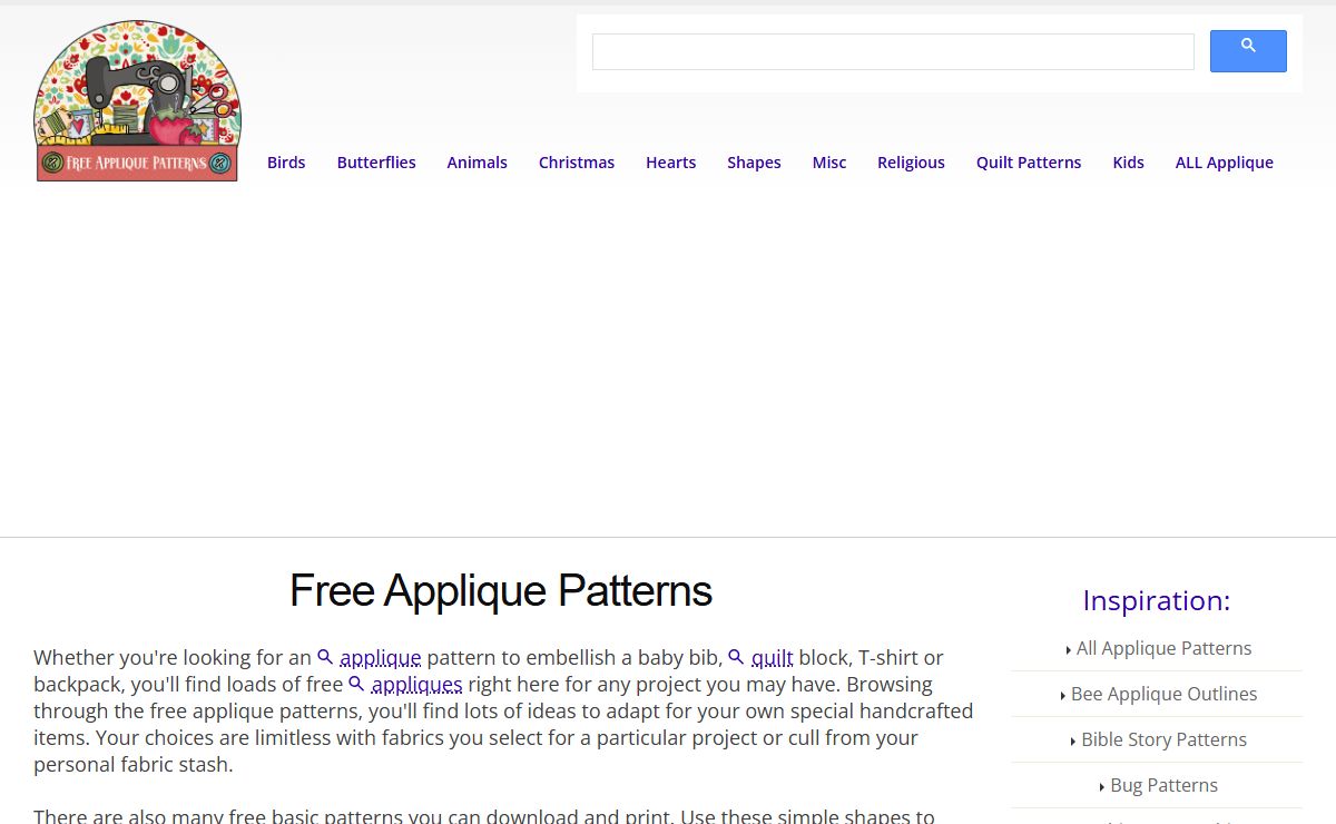 Free Applique Patterns, Free Sewing Patterns - Over 300 Applique Patterns