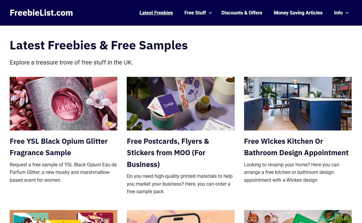 Freebies UK, Free Samples & Free Stuff | FreebieList.com