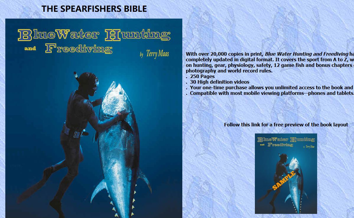 Freedive.net & Terry Maas: book or video on apnea freediving, snorkeling, spearfishing