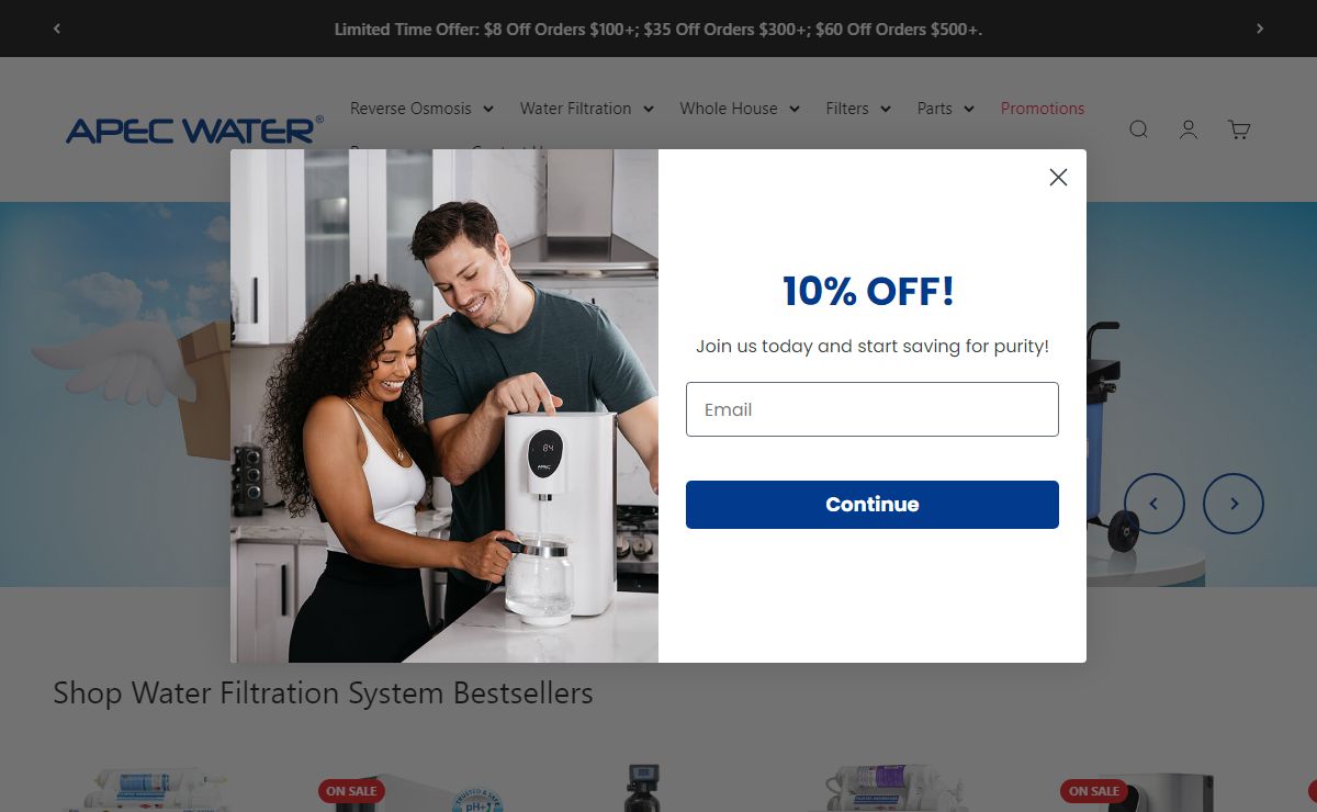 #1 US Reverse Osmosis & Water Filter Systems | APEC Water