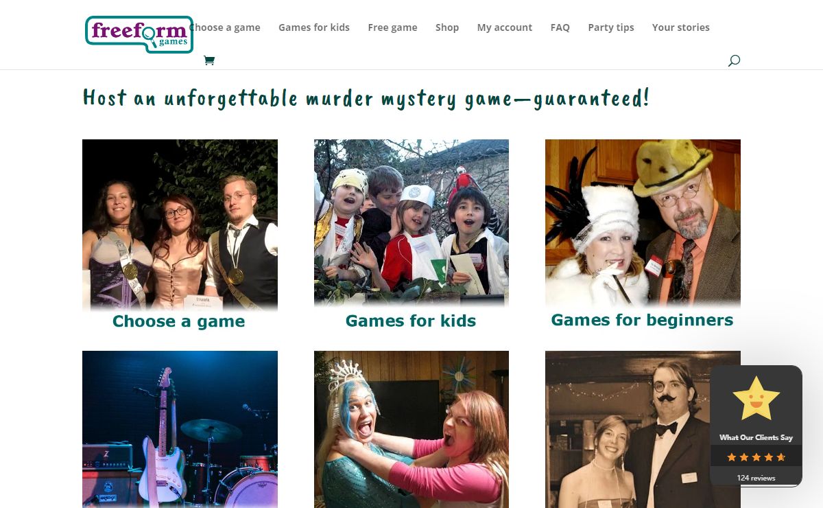 Unforgettable murder mystery games from Freeform Games