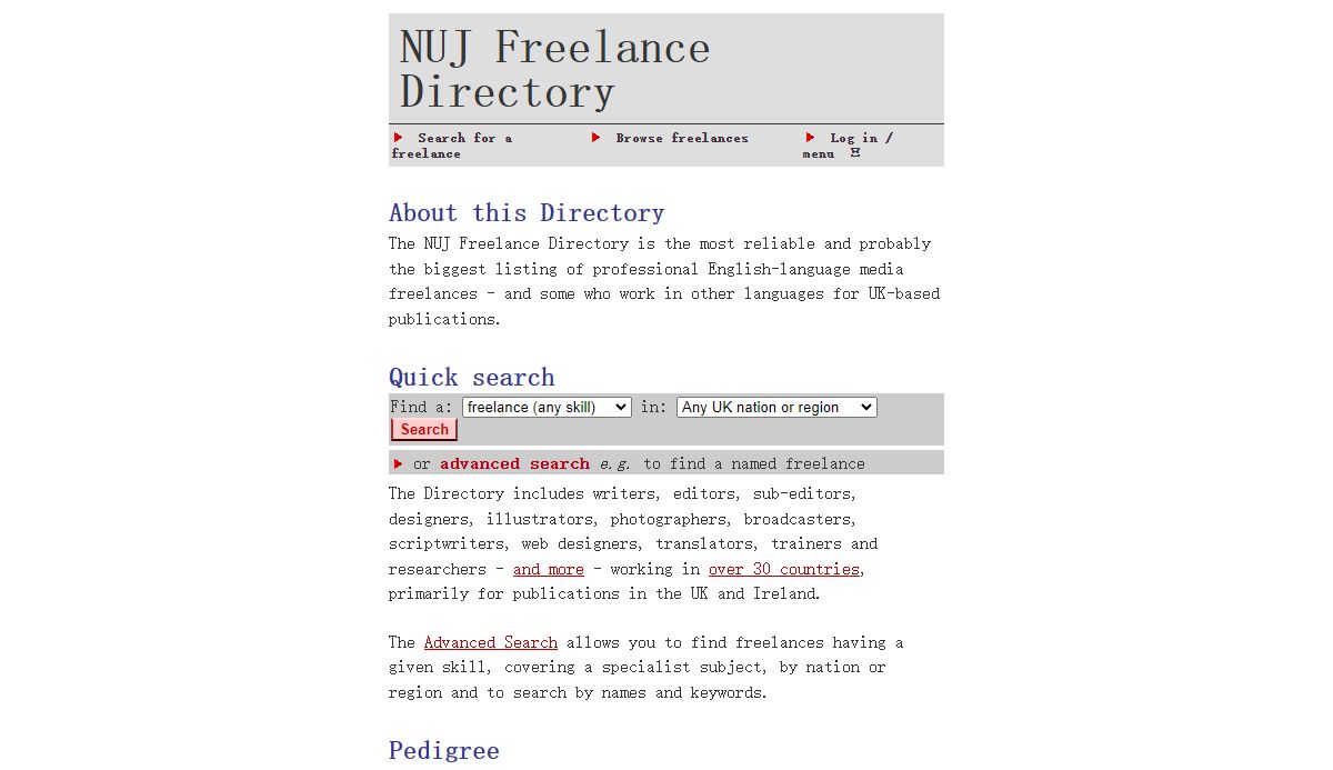 NUJ Freelance Directory - home