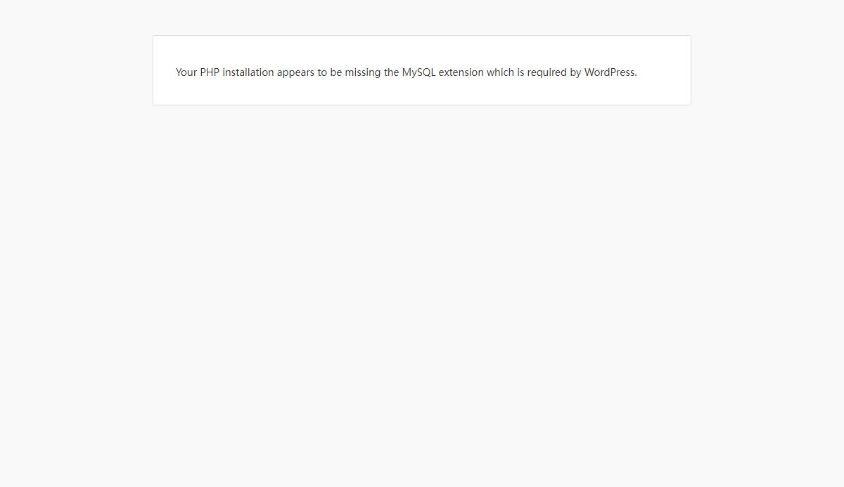 WordPress › Error