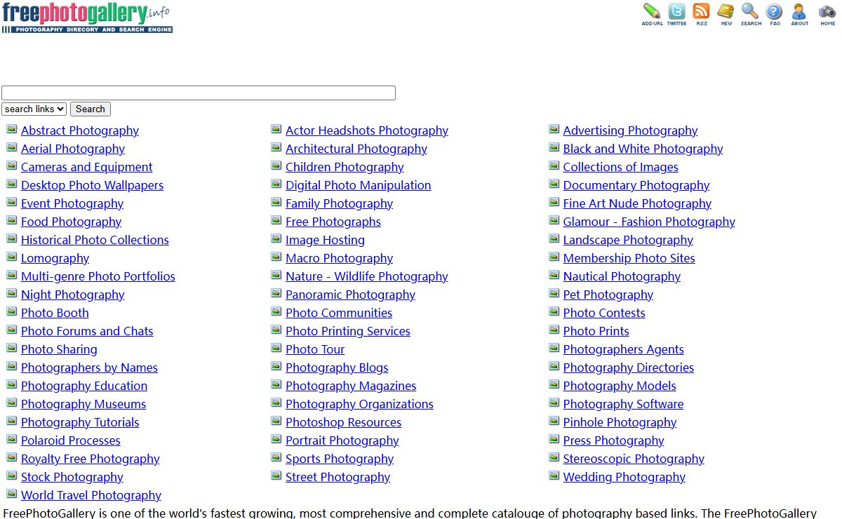 FreePhotoGallery : Photography Directory and Photography Search Engine