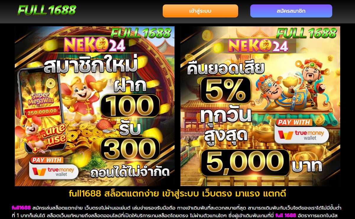 full1688 สล็อตแตกง่าย เข้าสู่ระบบ เว็บตรง มาแรง แตกดี
