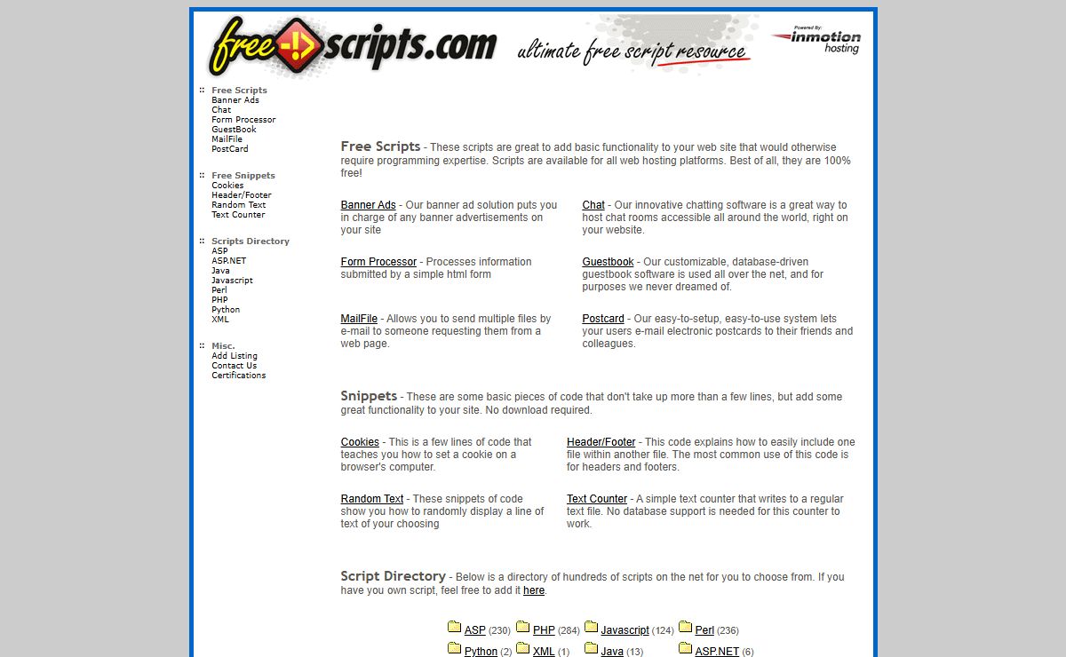 FreeScripts.com: Free CGI Scripts asp php javascript perl