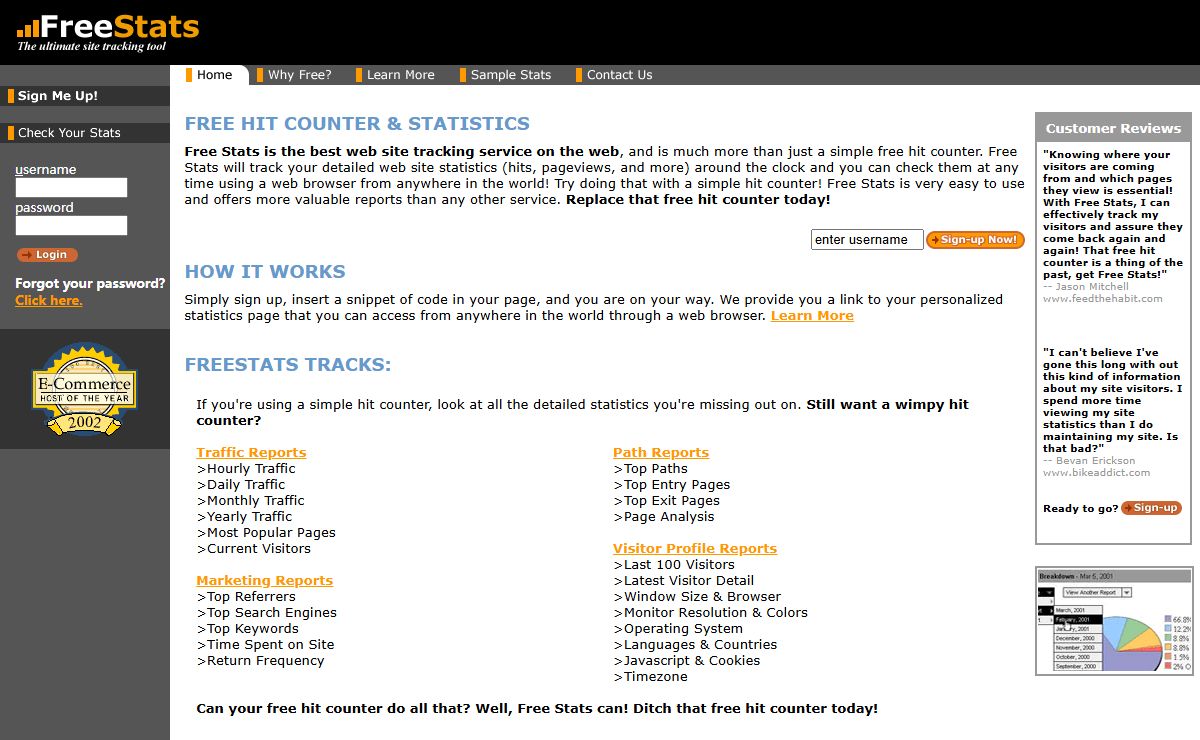Free Hit Counter and Detailed Web Site Stats - FreeStats.com