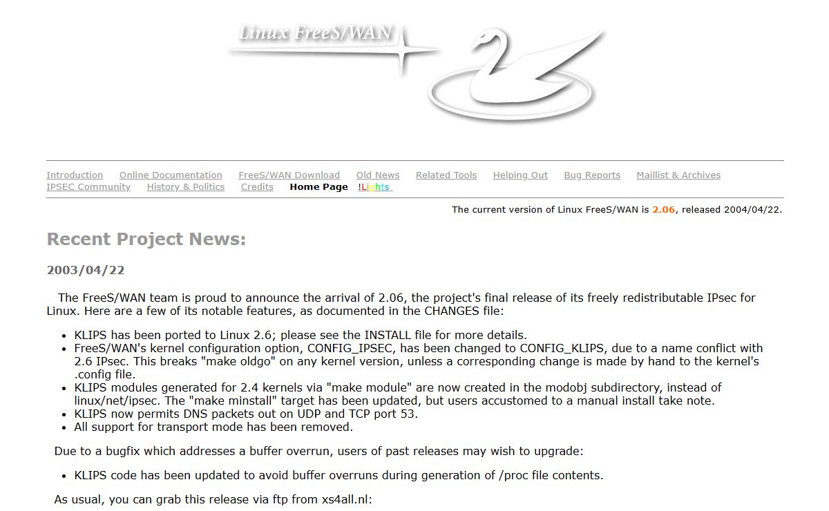 FreeS/WAN Project: Home Page