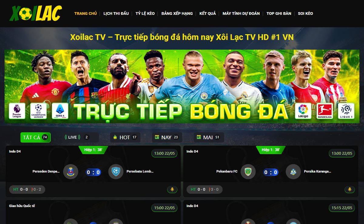 Xoilac TV - Trực tiếp bóng đá hôm nay Xôi Lạc TV HD #1 VN