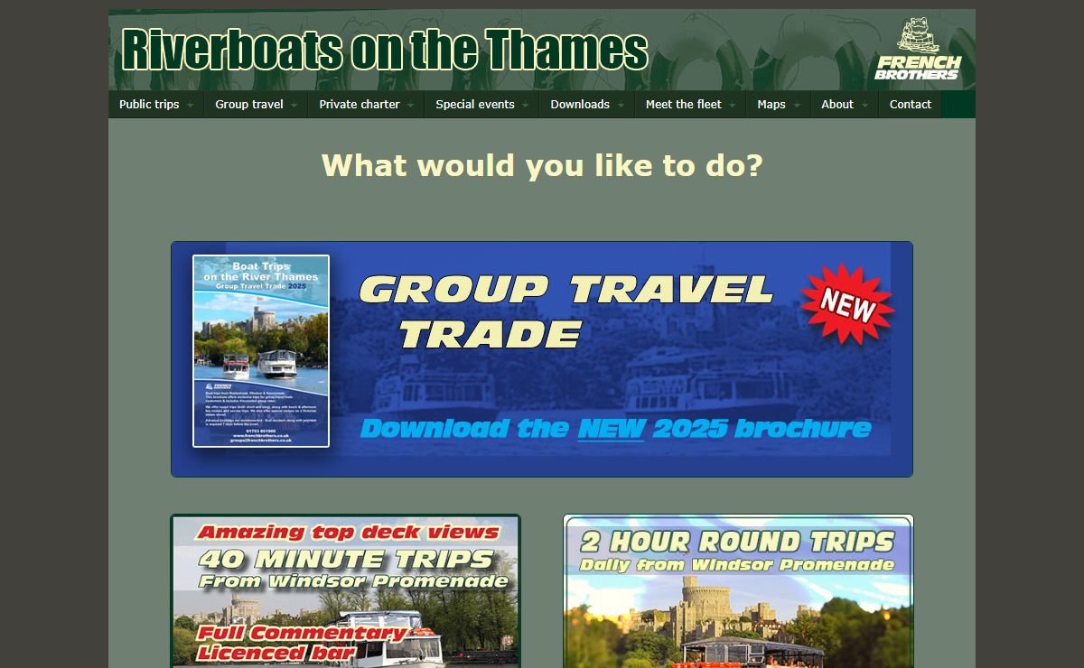 French Brothers River Thames passenger boat cruises