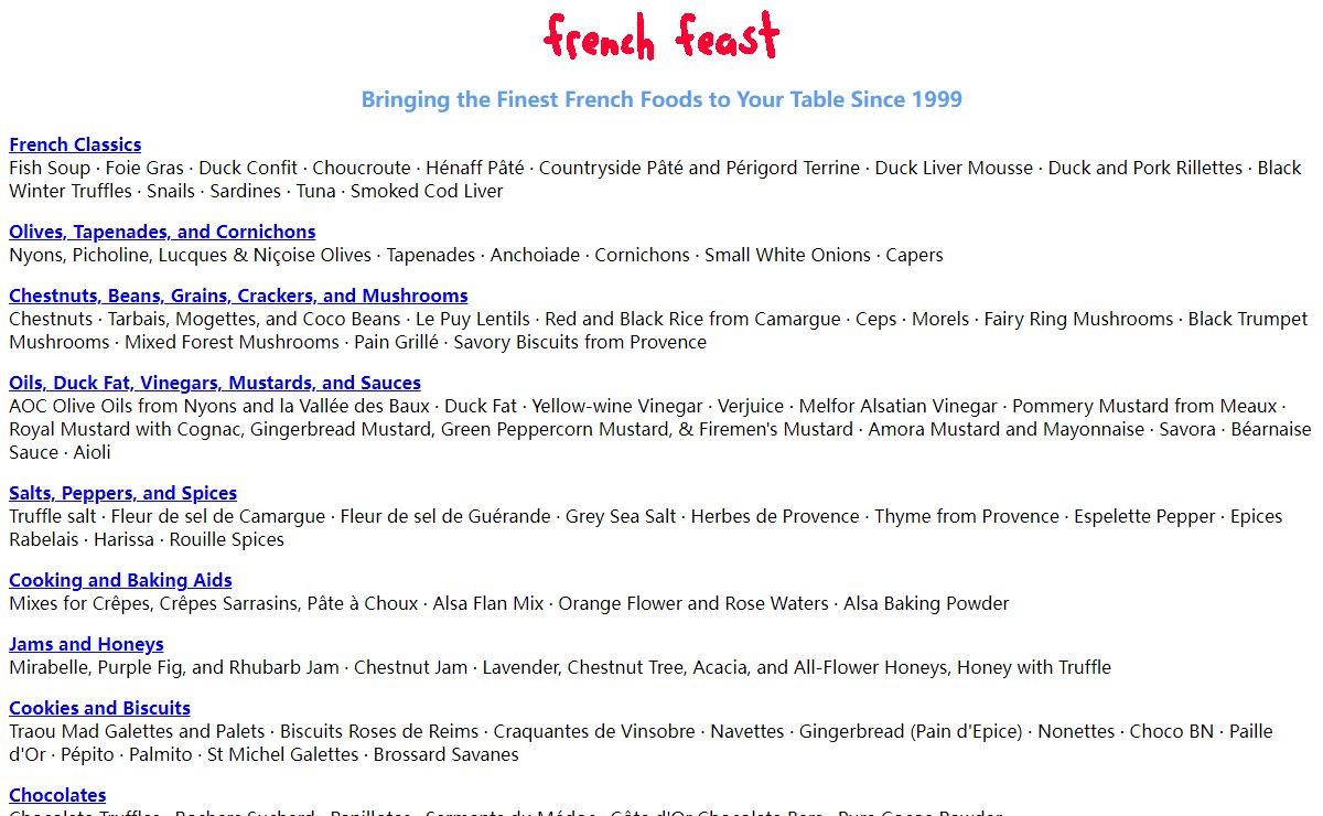 French Feast -- French gourmet food & specialty foods from France