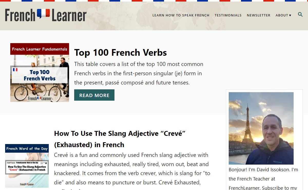 Learn French at FrenchLearner