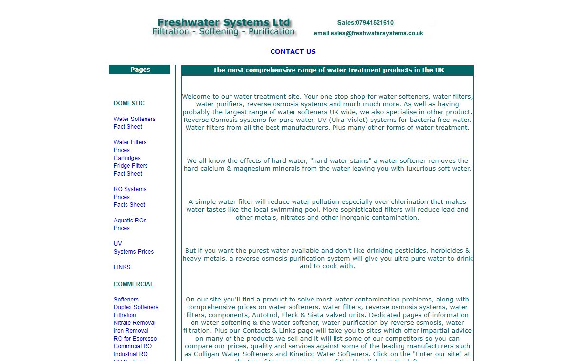 Domestic Water Softeners