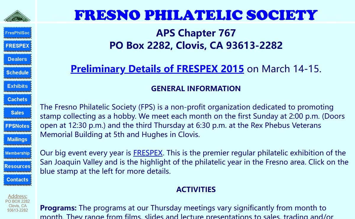Fresno Philatelic Society - FRESPEX