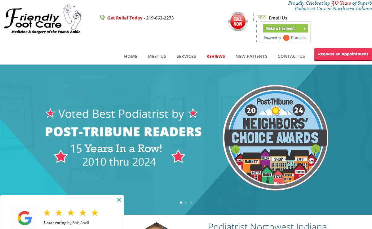 Voted Best Podiatrist Northwest Indiana - Heel, Foot and Ankle Pain Relief