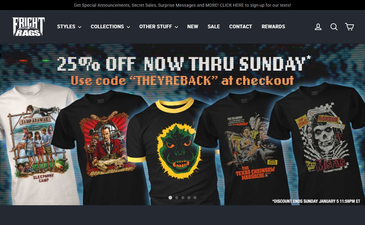 Fright-Rags | Horror T-Shirts | By The Fans, For The Fans