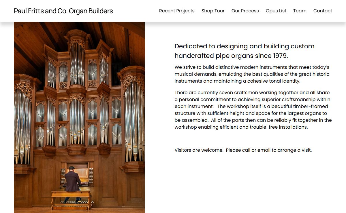 Paul Fritts and Co. Organ Builders
