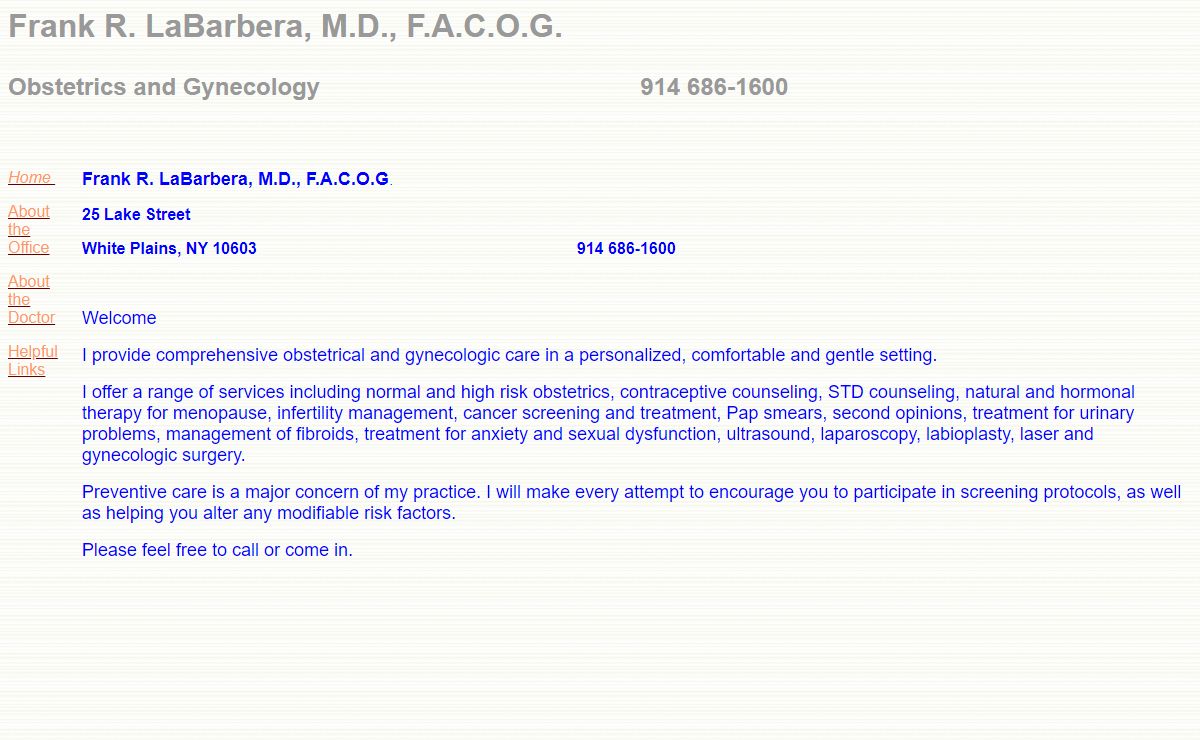 Frank R. LaBarbera M.D. Ob/Gyn - Home