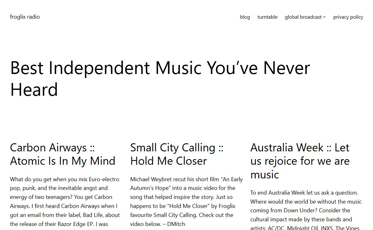 froglix radio – the true indie music alternative