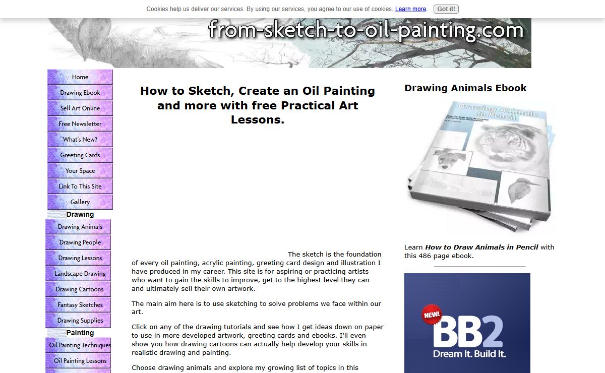 Create an Oil Painting, Learn to Sketch and more with Free Art Lessons.