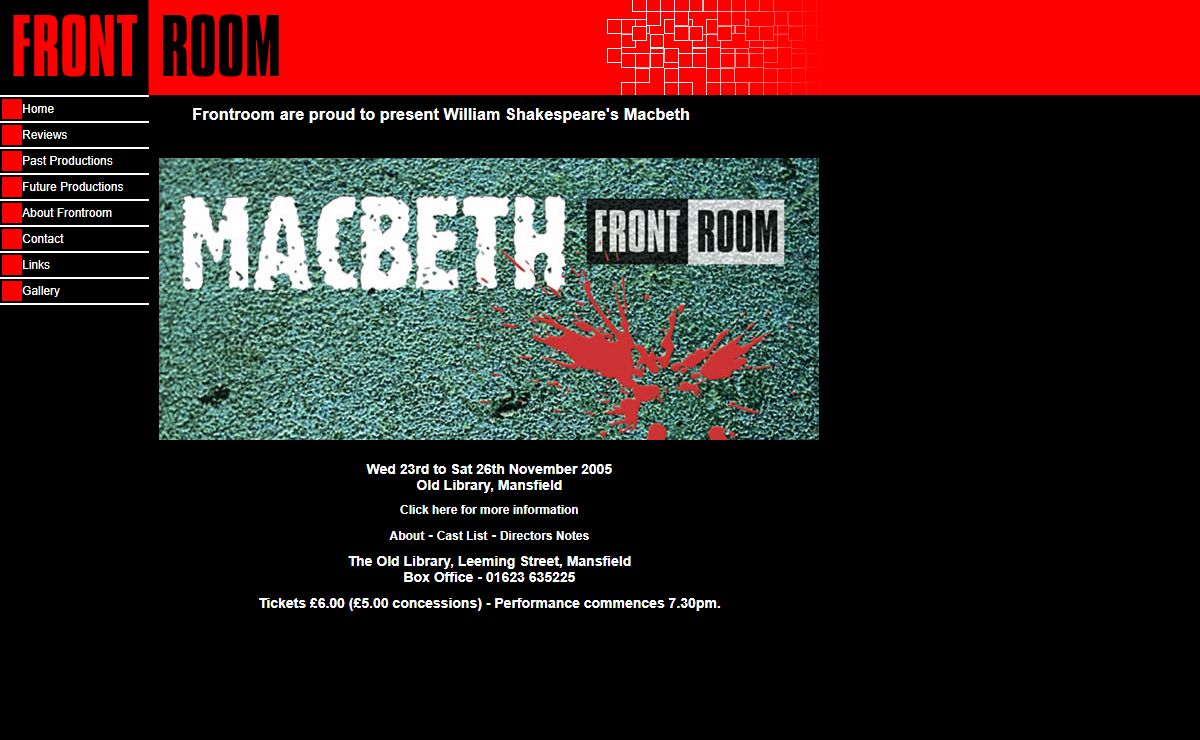 Frontroom Present Macbeth