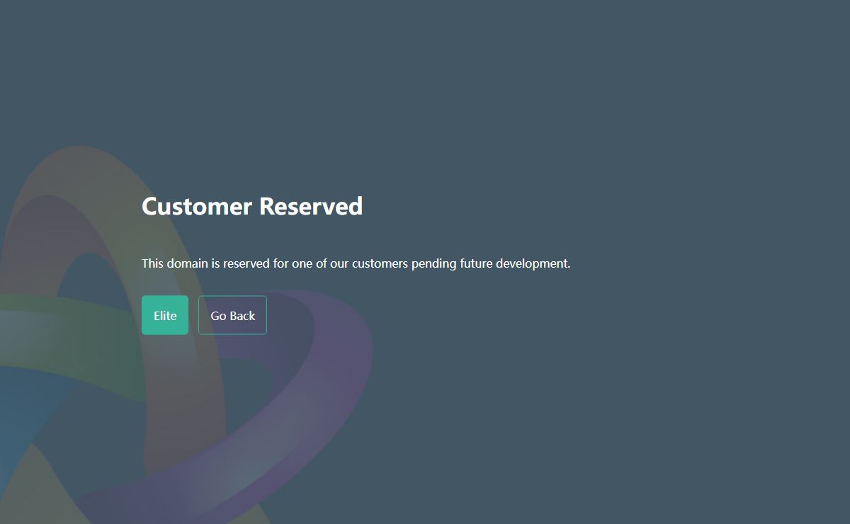 Elite - Customer Reserved Domain